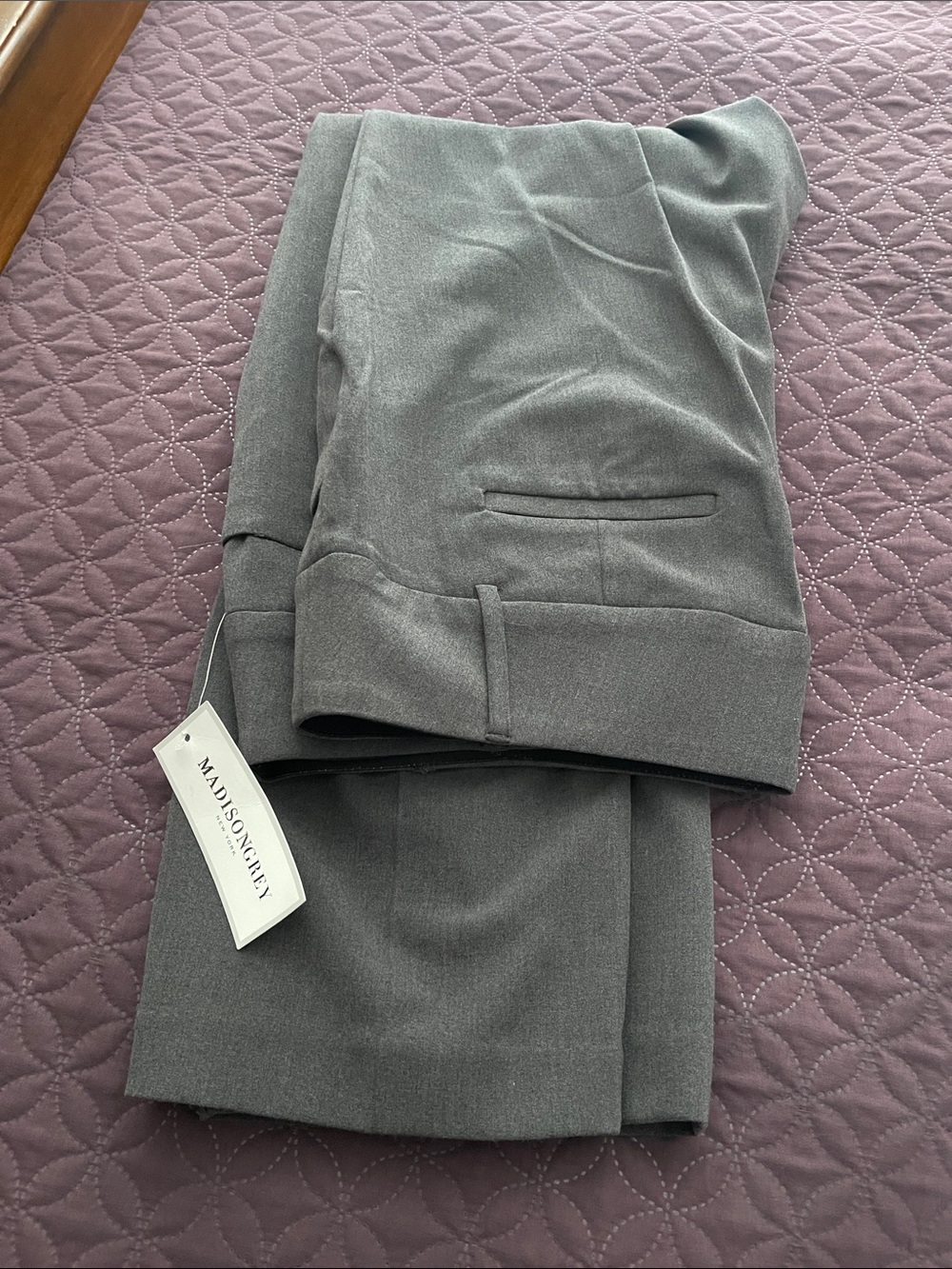 Madison Women's Gray Dress Pants